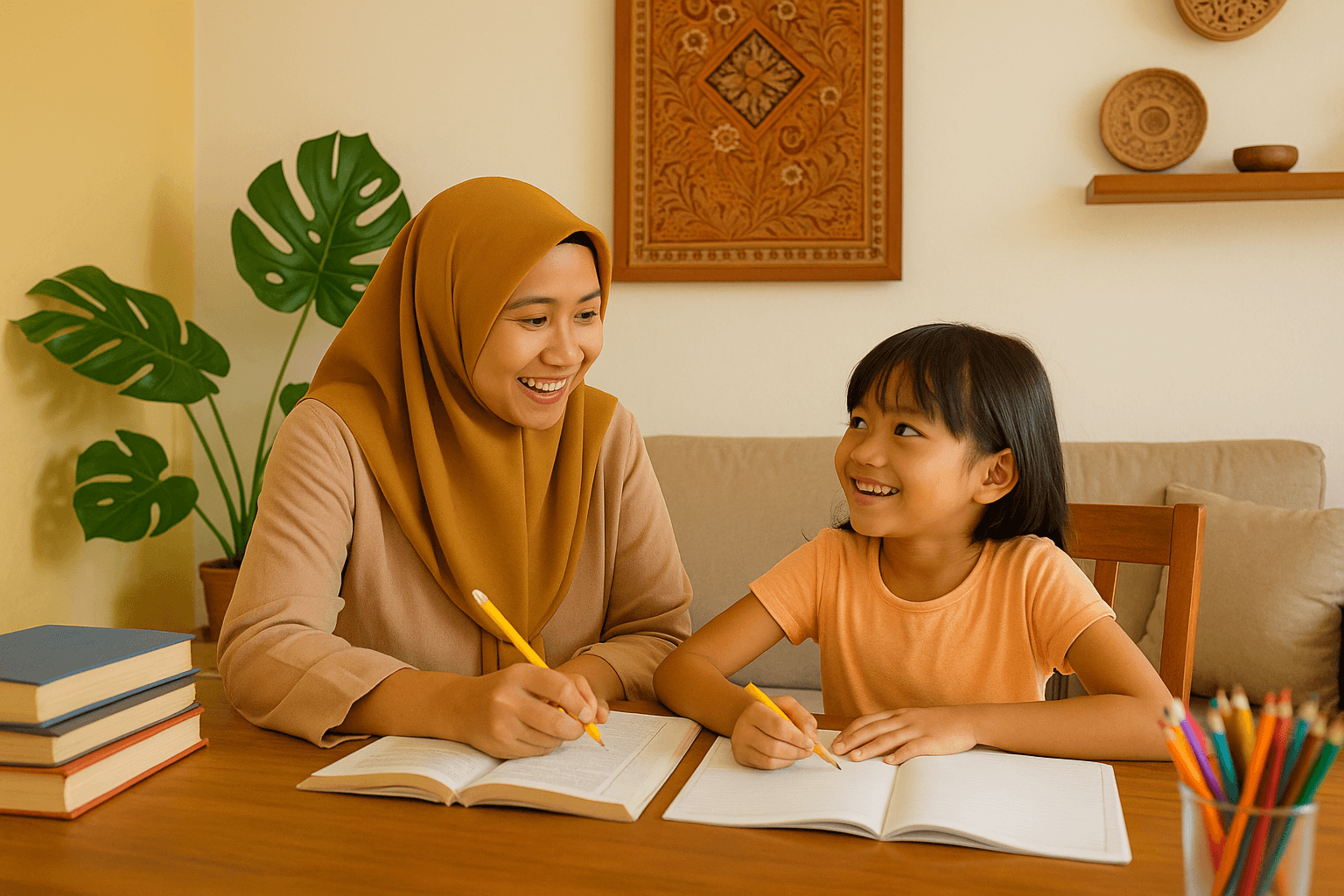 Kegiatan homeschooling di rumah seluruh Indonesia
