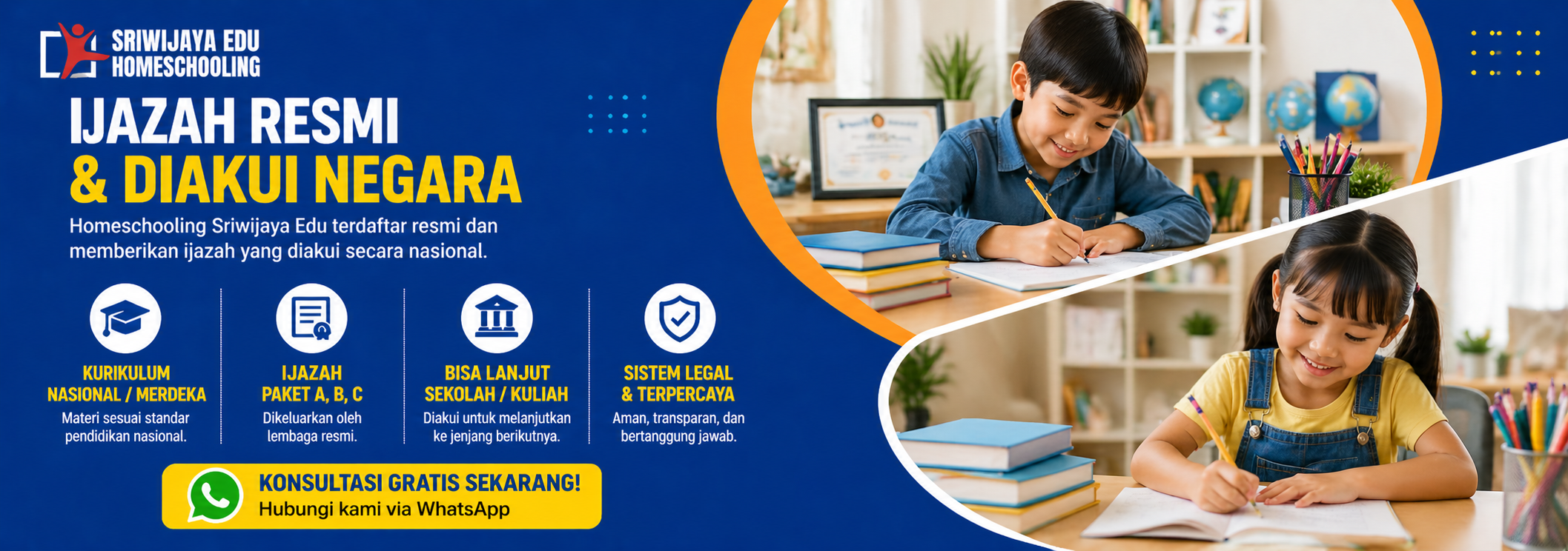 Ijazah resmi homeschooling paket A B C di Balikpapan